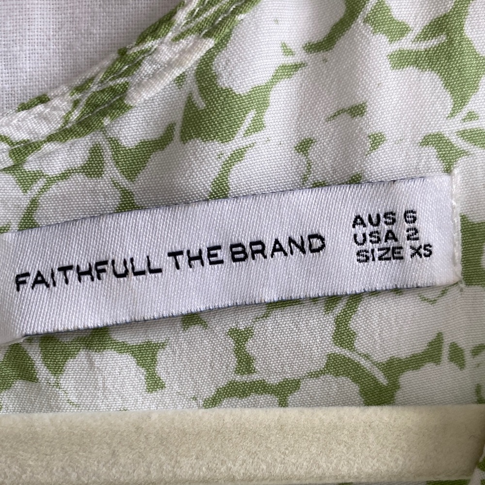 Faithfull the Brand XS/2 Green Floral Dress - Picture 4 of 7